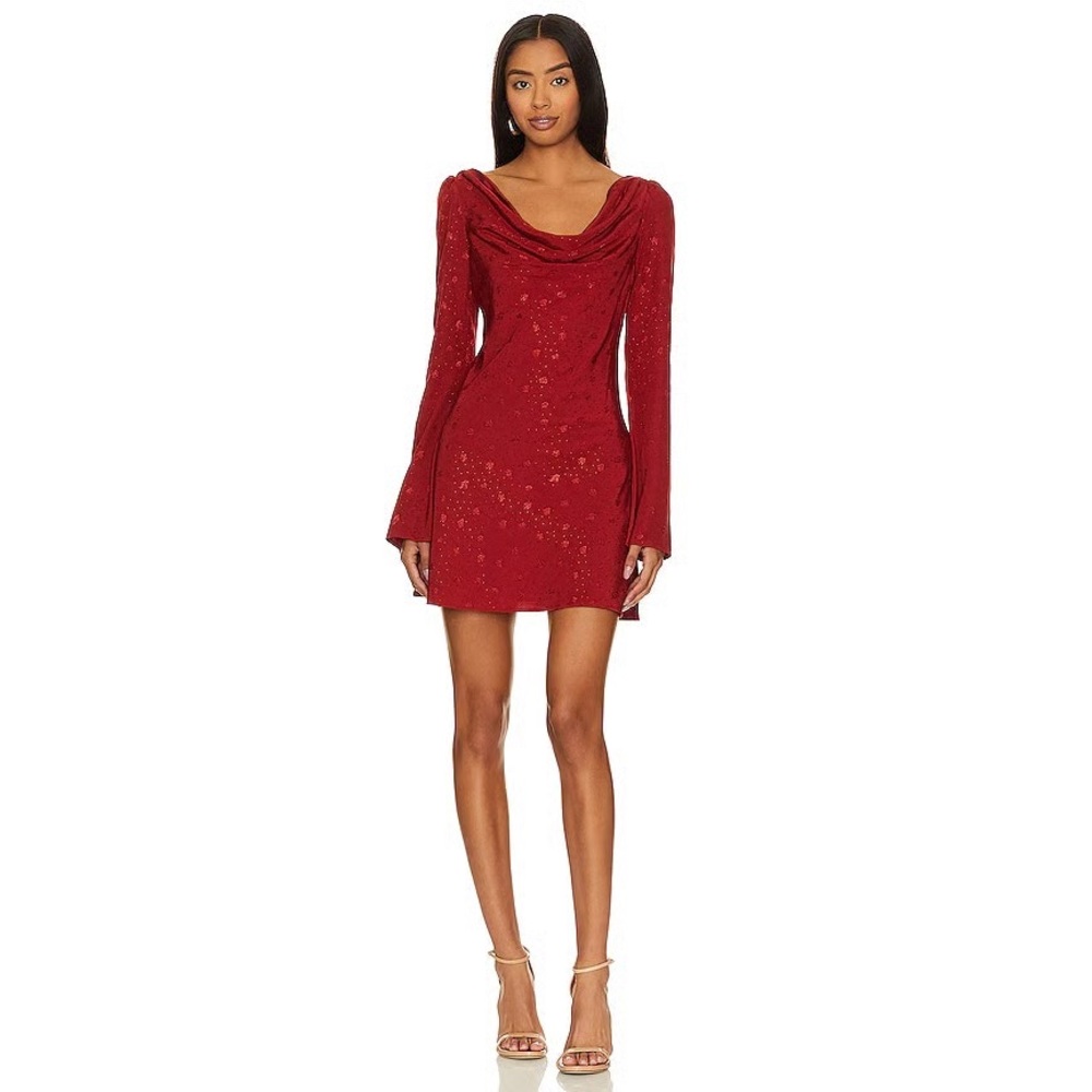 NWOT Tularosa Faith Mini Dress in Deep Red Size XS